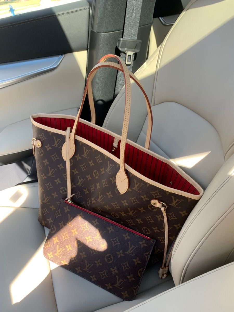 PreOrder - Valerie Tote Brown & Red