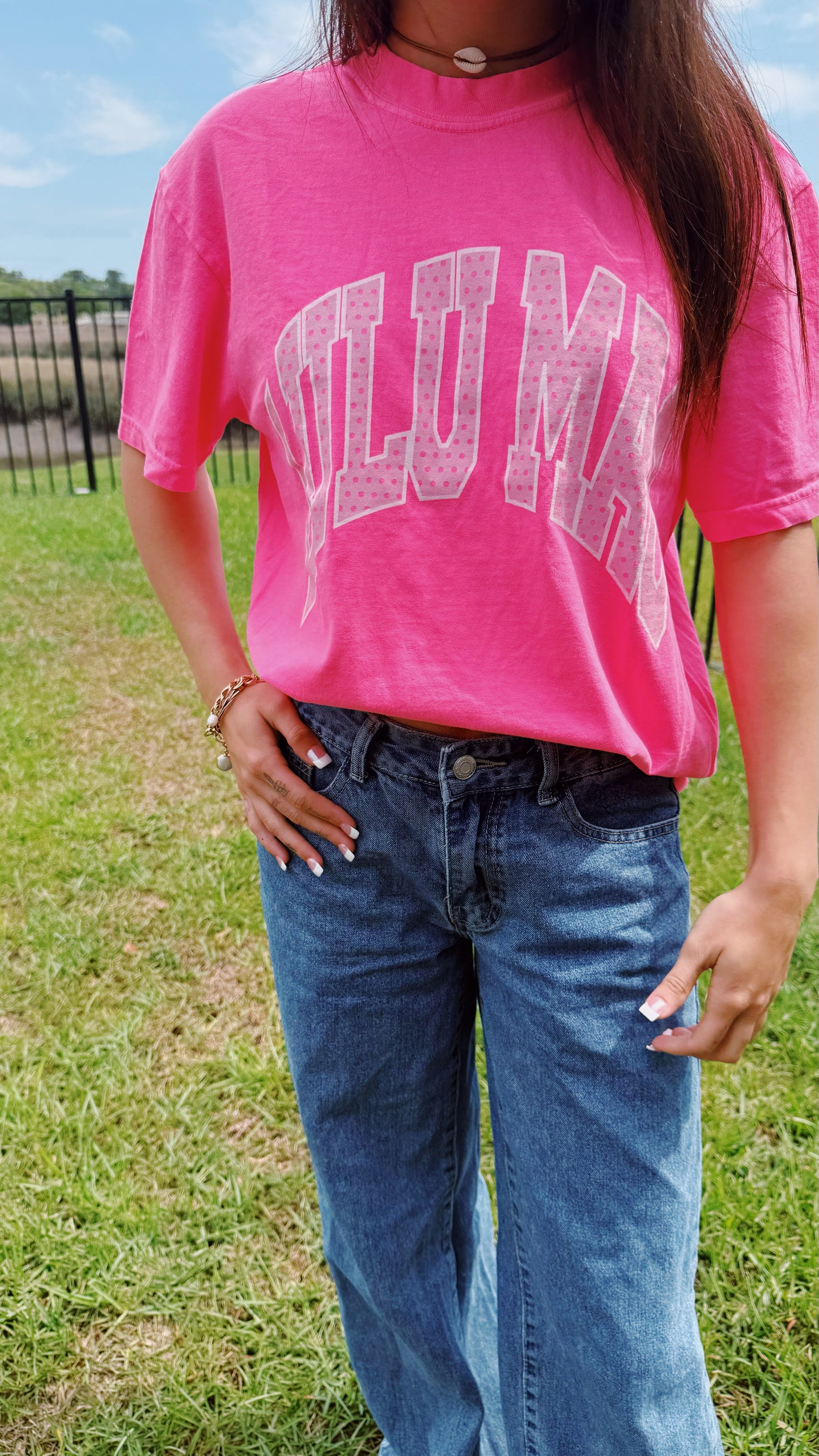 Lulu Mac Pink Polka Dot Shirt